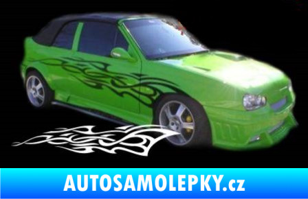 Samolepka Samolepka na bok plameny 135 světle modrá