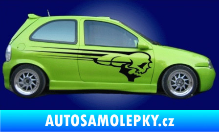 Samolepka Samolepka na bok 019 lebka světle modrá