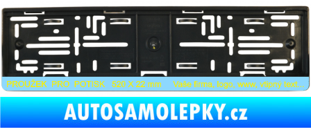 Samolepka Tištěná samolepka pod SPZ proužek 520 x 22mm světle modrá