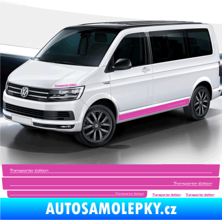 Samolepka Polep na bok Transporter Edition Volkswagen T4, T5, T6 růžová