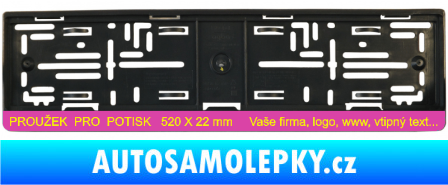 Samolepka Tištěná samolepka pod SPZ proužek 520 x 22mm růžová