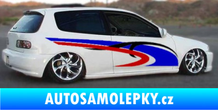 Samolepka Samolepka na bok pruhy 029 červená