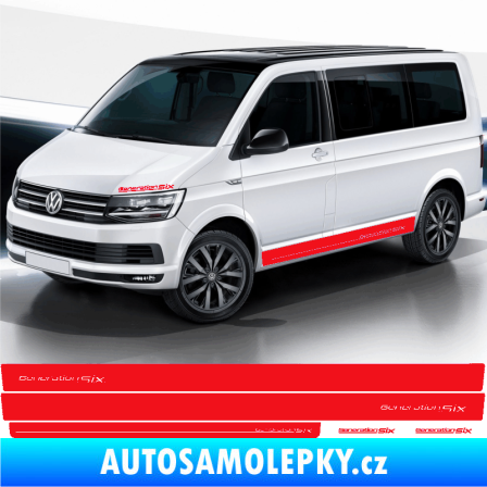 Samolepka Polep na bok Generation Six Volkswagen T4, T5, T6, T7 červená