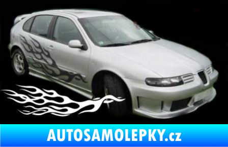 Samolepka Samolepka na bok plameny 101 bílá