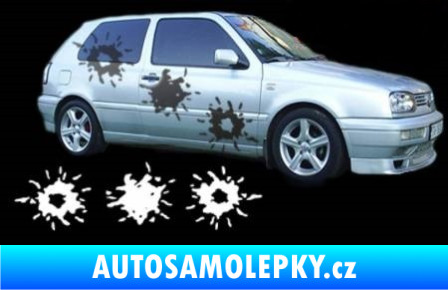 Samolepka Samolepka na bok 113 kaňky  Fluorescentní červená