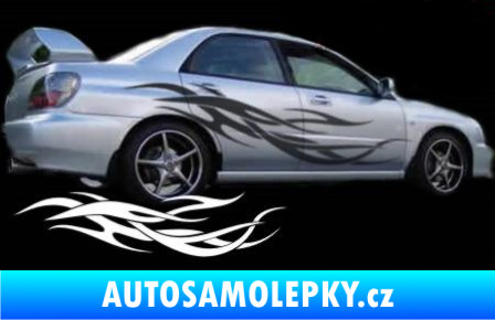 Samolepka Samolepka na bok plameny 120 světle červená