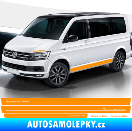 Samolepka Polep na bok Transporter Edition Volkswagen T4, T5, T6 verze long oranžová