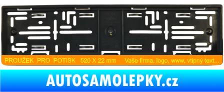 Samolepka Tištěná samolepka pod SPZ proužek 520 x 22mm oranžová