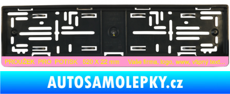 Samolepka Tištěná samolepka pod SPZ proužek 520 x 22mm světle růžová