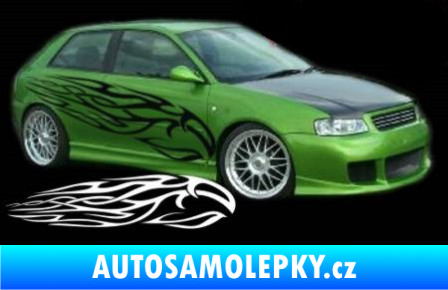Samolepka Samolepka na bok plameny 107 světle oranžová