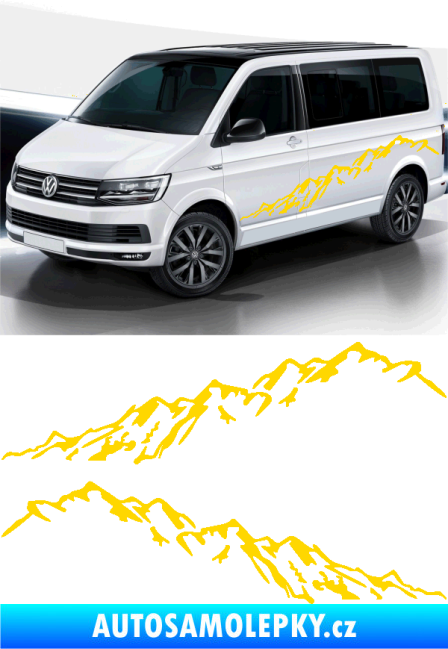 Samolepka Samolepka hory 001 jasně žlutá