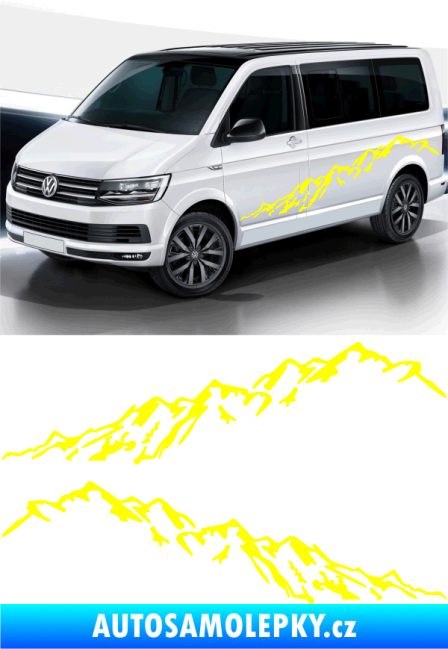 Samolepka Samolepka hory 001 žlutá citron
