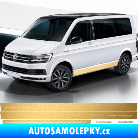 Samolepka Polep na bok Generation Six Volkswagen T4, T5, T6, T7 verze long zlatá metalíza