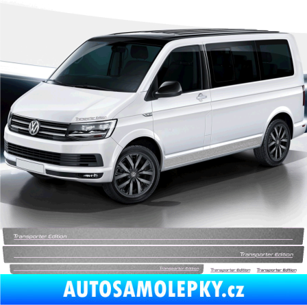 Samolepka Polep na bok Transporter Edition Volkswagen T4, T5, T6 stříbrná metalíza