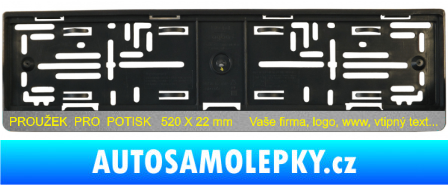Samolepka Tištěná samolepka pod SPZ proužek 520 x 22mm stříbrná metalíza