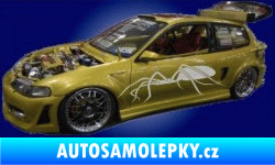 Samolepka Samolepka na bok 034 pavouk grafitová metalíza