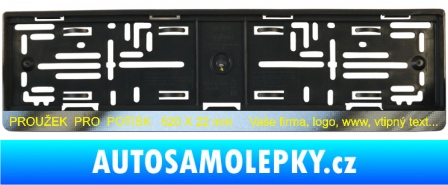 Samolepka Tištěná samolepka pod SPZ proužek 520 x 22mm chrom fólie stříbrná zrcadlová