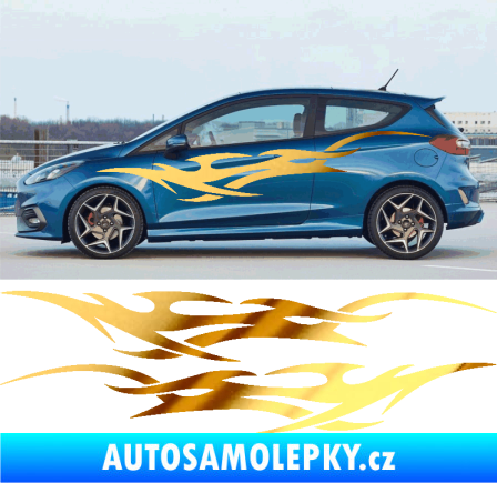 Samolepka Samolepka na bok tattoo 085 chrom fólie zlatá zrcadlová