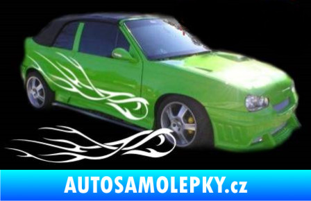 Samolepka Samolepka na bok plameny 123 pískované sklo