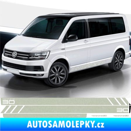 Samolepka Polep na bok Transporter 30 Edition Volkswagen T4, T5, T6, T7 verze long pískované sklo