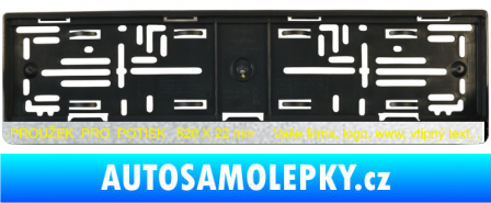 Samolepka Tištěná samolepka pod SPZ proužek 520 x 22mm pískované sklo