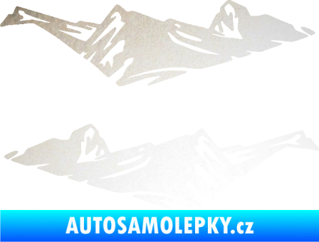 Samolepka Samolepka hory 004 horská krajina Off Road odrazková reflexní bílá