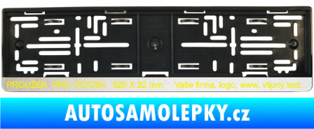 Samolepka Tištěná samolepka pod SPZ proužek 520 x 22mm odrazková reflexní bílá