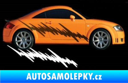Samolepka Samolepka na bok 133 škrábaný hliník