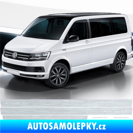 Samolepka Polep na bok Generation Six Volkswagen T4, T5, T6, T7 verze long škrábaný hliník