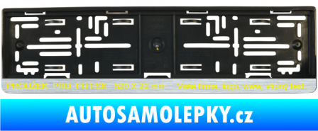 Samolepka Tištěná samolepka pod SPZ proužek 520 x 22mm škrábaný hliník