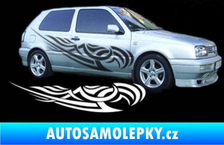 Samolepka Samolepka na bok tattoo 078 škrábaný titan