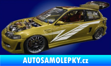 Samolepka Samolepka na bok 022 škrábaný kov černý