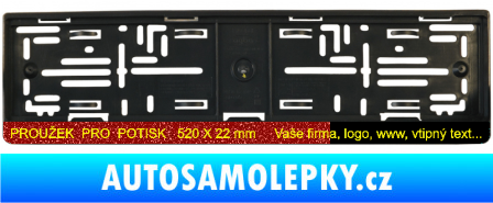 Samolepka Tištěná samolepka pod SPZ proužek 520 x 22mm Ultra Metalic červená