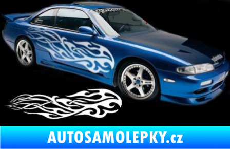 Samolepka Samolepka na bok plameny 092 Ultra Metalic bílá
