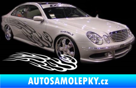 Samolepka Samolepka na bok plameny 137 Ultra Metalic bílá