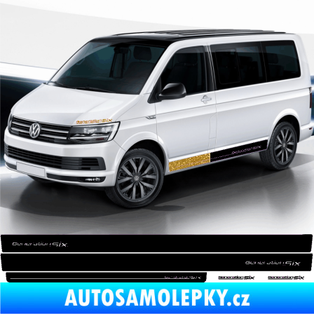 Samolepka Polep na bok Generation Six Volkswagen T4, T5, T6, T7 Ultra Metalic zlatá