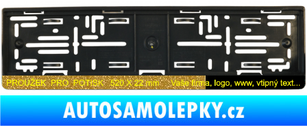 Samolepka Tištěná samolepka pod SPZ proužek 520 x 22mm Ultra Metalic zlatá