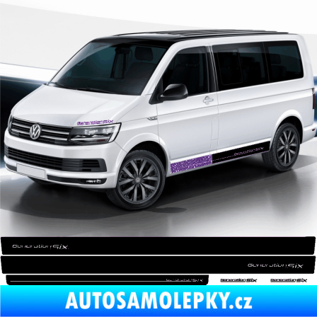 Samolepka Polep na bok Generation Six Volkswagen T4, T5, T6, T7 verze long Ultra Metalic fialová