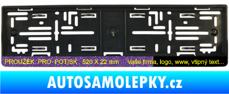 Samolepka Tištěná samolepka pod SPZ proužek 520 x 22mm Ultra Metalic fialová
