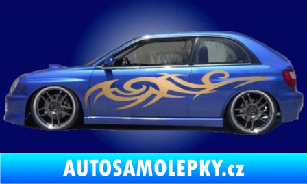 Samolepka Samolepka na bok tattoo 009 3D karbon bílý