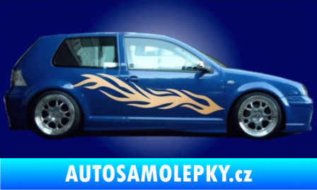 Samolepka Samolepka na bok plameny 042 3D karbon bílý