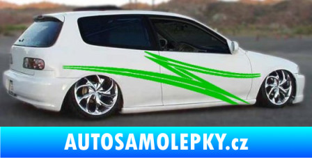 Samolepka Samolepka na bok pruhy 028 3D karbon bílý