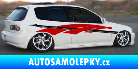 Samolepka Samolepka na bok 090 3D karbon bílý