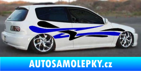 Samolepka Samolepka na bok 099 3D karbon bílý