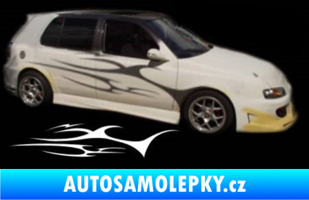Samolepka Samolepka na bok 130 3D karbon bílý