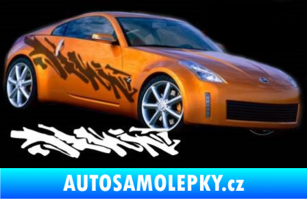 Samolepka Samolepka na bok 136 3D karbon bílý
