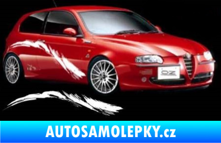 Samolepka Samolepka na bok 166 3D karbon bílý