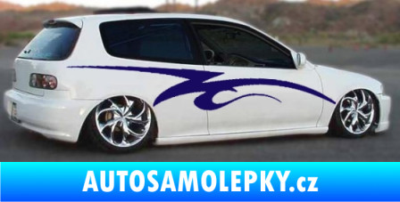 Samolepka Samolepka na bok tattoo 013 3D karbon bílý