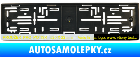 Samolepka Tištěná samolepka pod SPZ proužek 520 x 22mm 3D karbon bílý