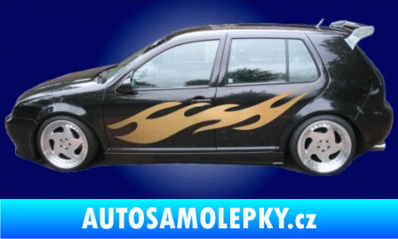 Samolepka Samolepka na bok 020 3D karbon zlatý